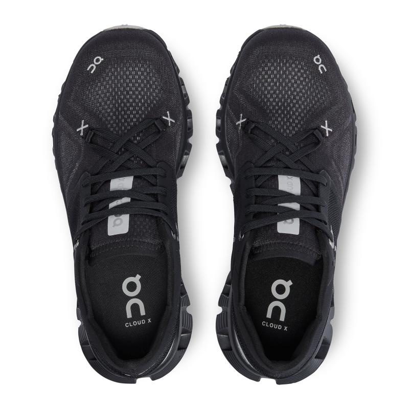 QC Cloud X 3 レディース ロード ランニングシューズ 黒 | 71358-WHAT