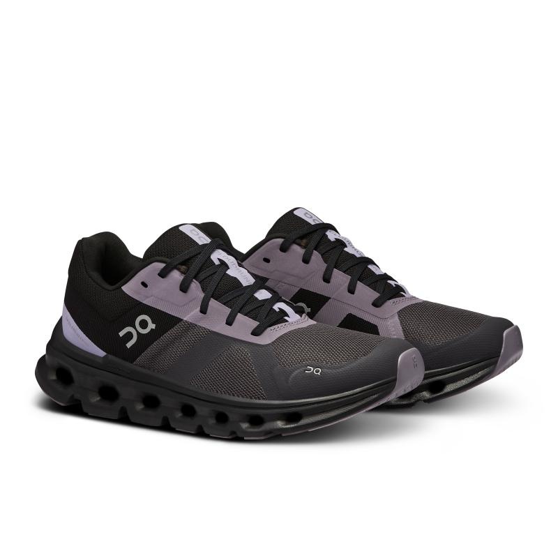 QC Cloudrunner レディース ロード ランニングシューズ 黒 | 10254-MYTF