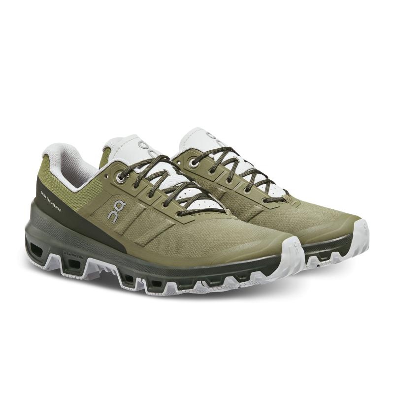 QC Cloudventure レディース トレイルランニングシューズ オリーブ | 01658-KENT