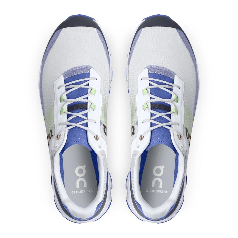 QC Cloudvista メンズ トレイルランニングシューズ グレー 青 | 86245-OVUX