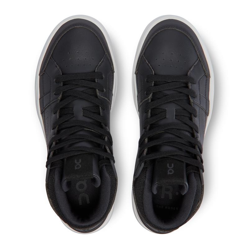 QC THE ROGER Clubhouse ミッドカット レディース Lifestyle Shoes 黒 | 34926-YDBI